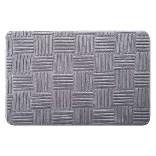 小麥購物 可機洗舒棉絨地墊 C601 240g, 典雅灰, 1個