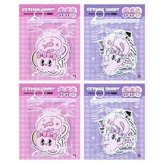 Esther Bunny 袋裝大貼紙 22張 2款 x 2入組, 1套, 粉紅色, 紫色