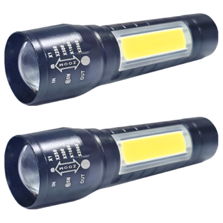 明沛 USB充電雙光源迷你手電筒 MP9331 42g, 黑色, 2個