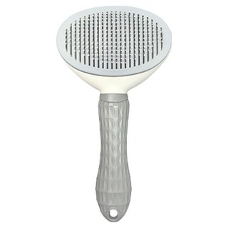 월드크린 반려동물 원터치 저자극 브러쉬, 그레이, 1개