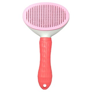 월드크린 반려동물 원터치 저자극 브러쉬, 핑크, 1개