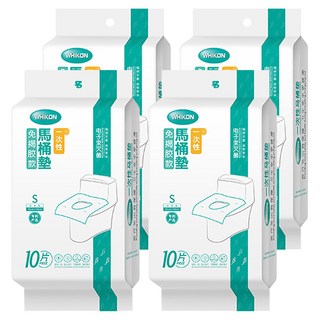 Reddot 紅點生活 拋棄式免撕膠電子束滅菌馬桶坐墊 標準滅菌款 10片, 藍色, 4包