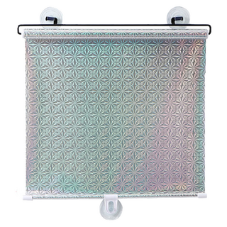 吸盤式自動伸縮遮陽簾, 銀色, 1個