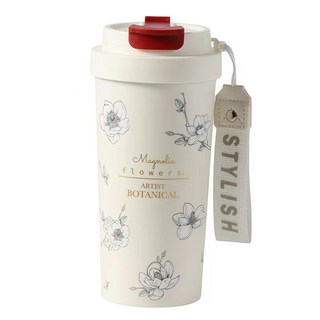 KNS 康納斯 Couselect 星語花海手提保溫陶瓷杯, 梅花款, 550ml, 1個