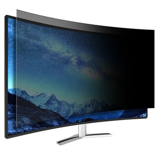GOBUKEE 曲面螢幕 簡易黏貼 抗藍光 防窺 隱私保護 螢幕保護膜 MSI MAG 345CQR 86.4cm, 1個, 單一顏色