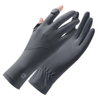 Amiss 機能感 涼感防曬手套, 深灰色