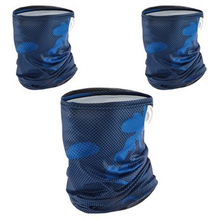 小麥購物 冰絲無痕面罩 E132 31g, 寶藍色, 3個