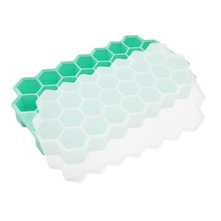 FANCY LIFE 造型矽膠冰格 37格, 1個, 薄荷綠