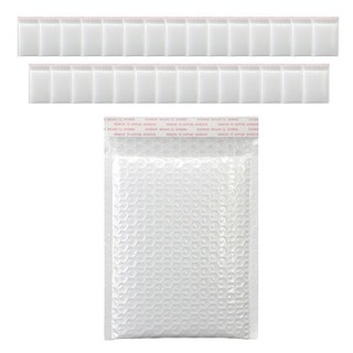 Inhouse501 防震氣泡包裝安全信封 白色, 60個, 20 x 15cm