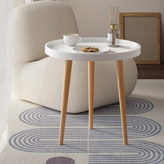 FANCY LIFE 圓形小邊几, 白色