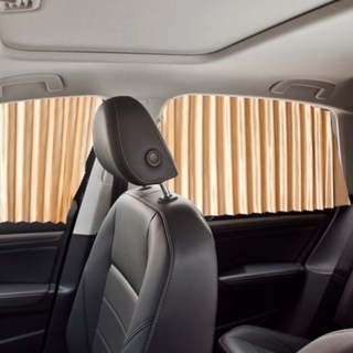 磁吸滑軌汽車窗簾遮陽簾, 豪華金, 1組