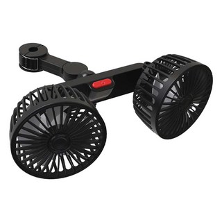 車載後座雙頭風扇, 黑色, F4207