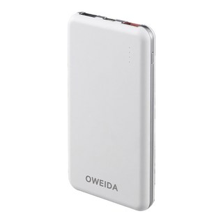 OWEIDA 歐威達 三輸出超急速快充行動電源 10000mAh QC3.0 + PD雙向, MD-BP-047, 白色