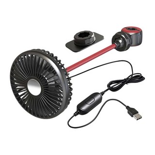 車載軟管風扇, 黑紅色, F508