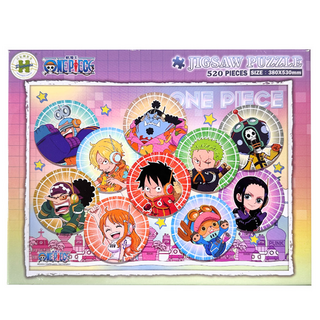HUNDRED PICTURES 百耘圖 航海王草帽一行人 6 拼圖 HP0520-269 380 x 530mm, 520片, 混和顏色, 1盒