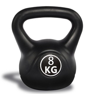 LIVESPO 核心全身運動壺鈴, 黑色, 1個, 8kg