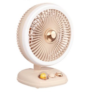 Smart Bearing 智慧魔力 新款迷你無段多用途夜燈風扇 可直立可壁掛, YB09, 米色
