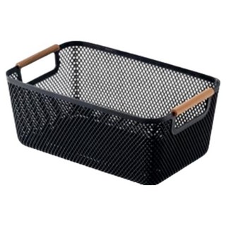 러블비 손잡이 다용도 욕실 주방 수납박스, 블랙, 1개