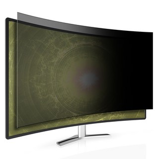 GOBUKEE 曲面螢幕簡易黏貼抗藍光防窺螢幕保護貼套組 MSI MAG 341CQP QD-OLED 86cm, 1套, 單一顏色