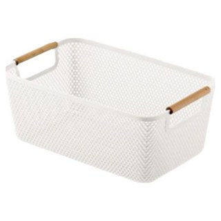 러블비 손잡이 다용도 욕실 주방 수납박스, 화이트, 1개
