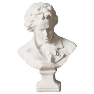 Rossitera 素描迷你石膏像 室內裝飾品 咖啡廳 白色 貝多芬