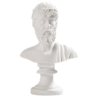 Lositera 素描迷你石膏像 室內裝飾品 咖啡廳 宙斯