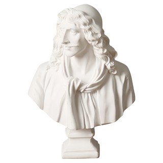 羅西特拉 素描迷你石膏像 室內裝飾品 咖啡廳 白色 莫里哀