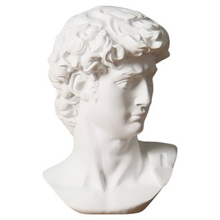Rosithera 素描迷你石膏像 室內裝飾品 咖啡廳 白色大衛