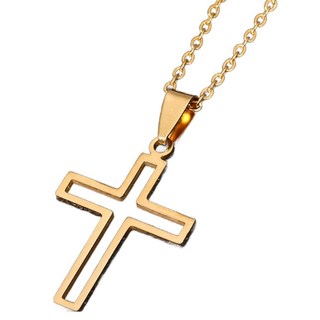 DULU 十字架項鍊 款式1, 金色, 1個