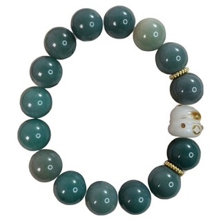 Brandeon 鴻運當頭念珠手鍊, 1個, 翡翠色