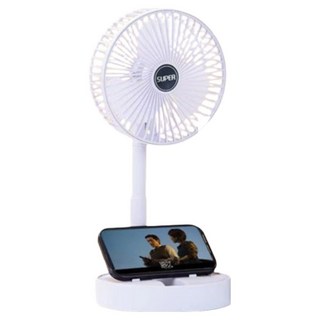 3단 접이식 USB 미니 탁상용 선풍기, KS-2102, 화이트