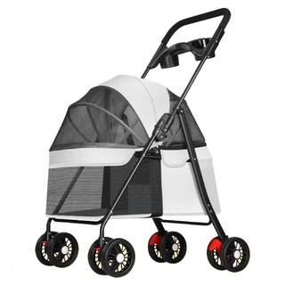 加大座艙 可分離式寵物推車, 1台, 灰色