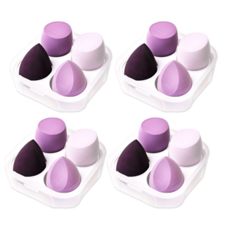 小麥購物 雞蛋盒美妝蛋 Y714 4顆/盒 美妝工具, 4盒, 紫色系