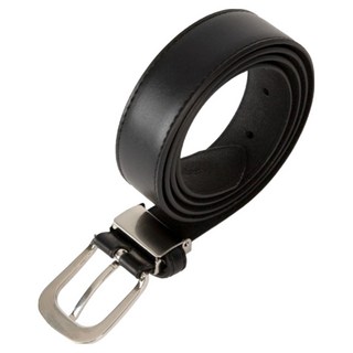 BLANC FLEUR 休閒修身皮革腰帶 115 x 3cm 黑色 - 時尚男女通用款