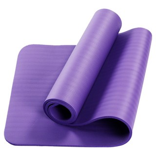 엘쏘 스트랩 포함 넓은 폭 논슬립 홈트 필라테스 운동 요가 매트, 퍼플, 1개