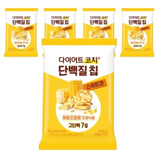 다이어트코치 종근당건강 단백질칩 스위트콘, 50g, 5개