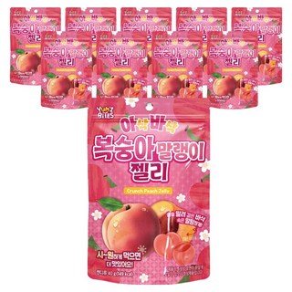YUM'Z BiTES 酥脆水蜜桃乾軟糖, 10個, 40g