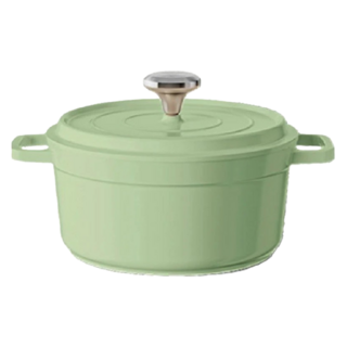 HONDONI 新一代陶瓷琺瑯鍋 附防燙三角帽, 20cm, 抹茶綠, 1個