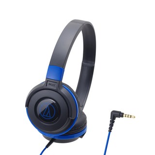 audio-technica 鐵三角 智慧型手機用可折疊頭戴式耳機 原廠保固, ATH-S100IS(BBL), 黑藍色