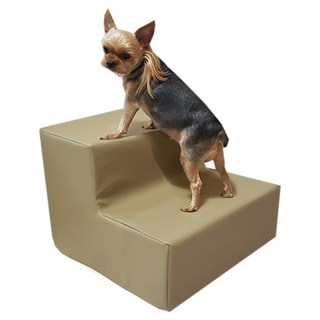 Ggassine 狗狗基本雙層皮革階梯, 1個, 米色