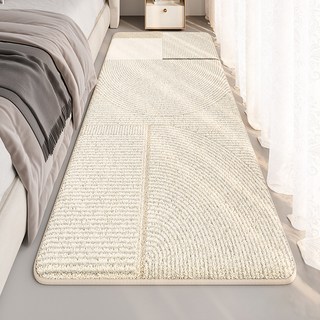 Mini嚴選 日系風仿羊絨長條床邊地毯