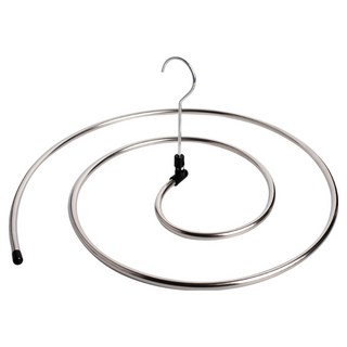 第二代升級省空間摺疊收納螺旋棉被衣架 A, 銀色