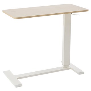 樂嫚妮 氣壓式可摺疊收納升降桌, 淺木紋色