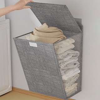 日式壁掛洗衣籃 BH79-1, 灰色