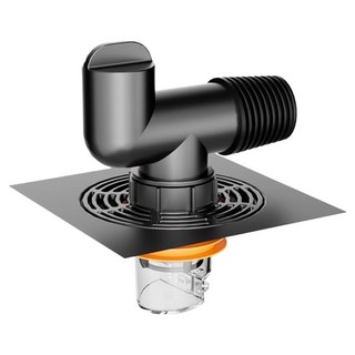 ANTIAN 洗衣機下水道三通防臭器/廚房下水道防臭轉接頭/浴室防溢水地漏 槍灰色, 1個