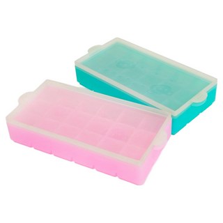 파미레 실리콘 찬합 2단 얼음틀 2종 세트, 반투명블루, 반투명핑크, 1세트