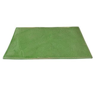 佐和陶瓷國際有限公司 綠釉枯山水角皿 日本製, 綠色, 1個