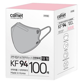 comet 每日防護大型口罩,100片,深灰色,1盒