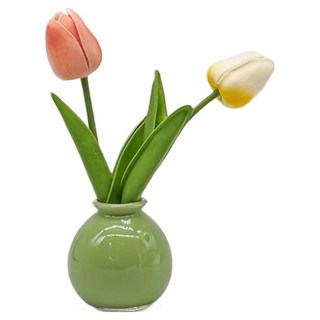 FLORAL M 仿真花 俏皮開心果鬱金香花禮, 1個, 混和顏色