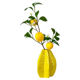 FLORAL M 仿真花禮 盛夏西西里島檸檬樹, 1組, 黃色